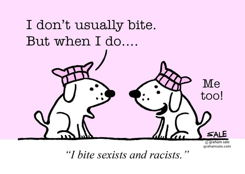 i bite sexist and racists ecard