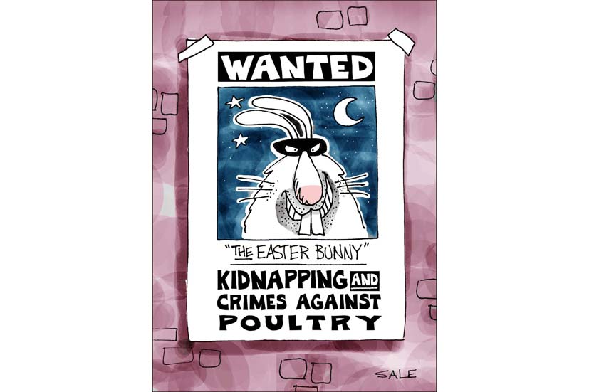 WANTED EASTER BUNNY ECARD