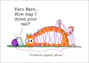 Cat Cartoon Yarn Barn by Graham Sale