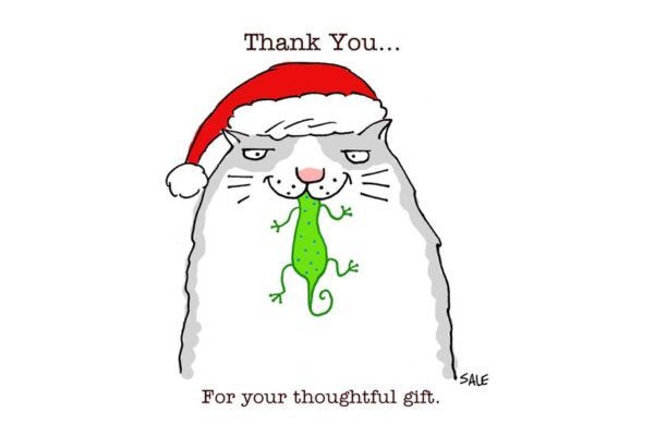 thank you christmas cat